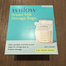 Willow Breast Milk Storage Bags 100 CT Leak-proof BPA FREE - New Sealed