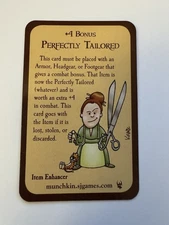 +4 Bonus Perfectly Tailored Munchkin Promo Steve Jackson Games SJG Kovalic