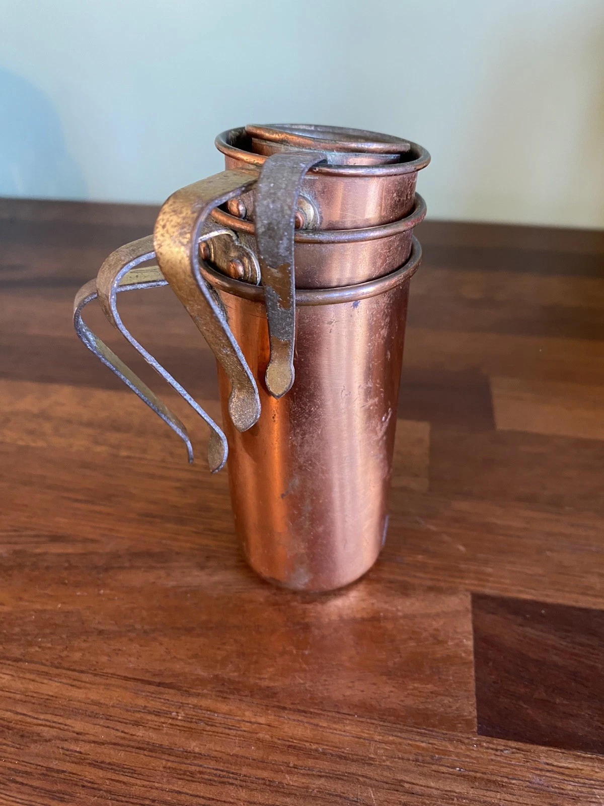 Vintage Copper Measuring Cups With Brass Handles - Set of 4
Opens in a new window or tab