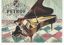 Scheda radio promozionale QSL 1959 Cecoslovacchia SWL Petrof Piano