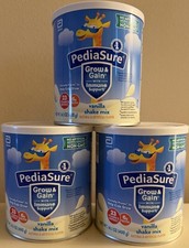 PediaSure Grow Gain Shake Mix Powder Vanilla 14.1 Oz PackOf3Cans Exp:06/2027
