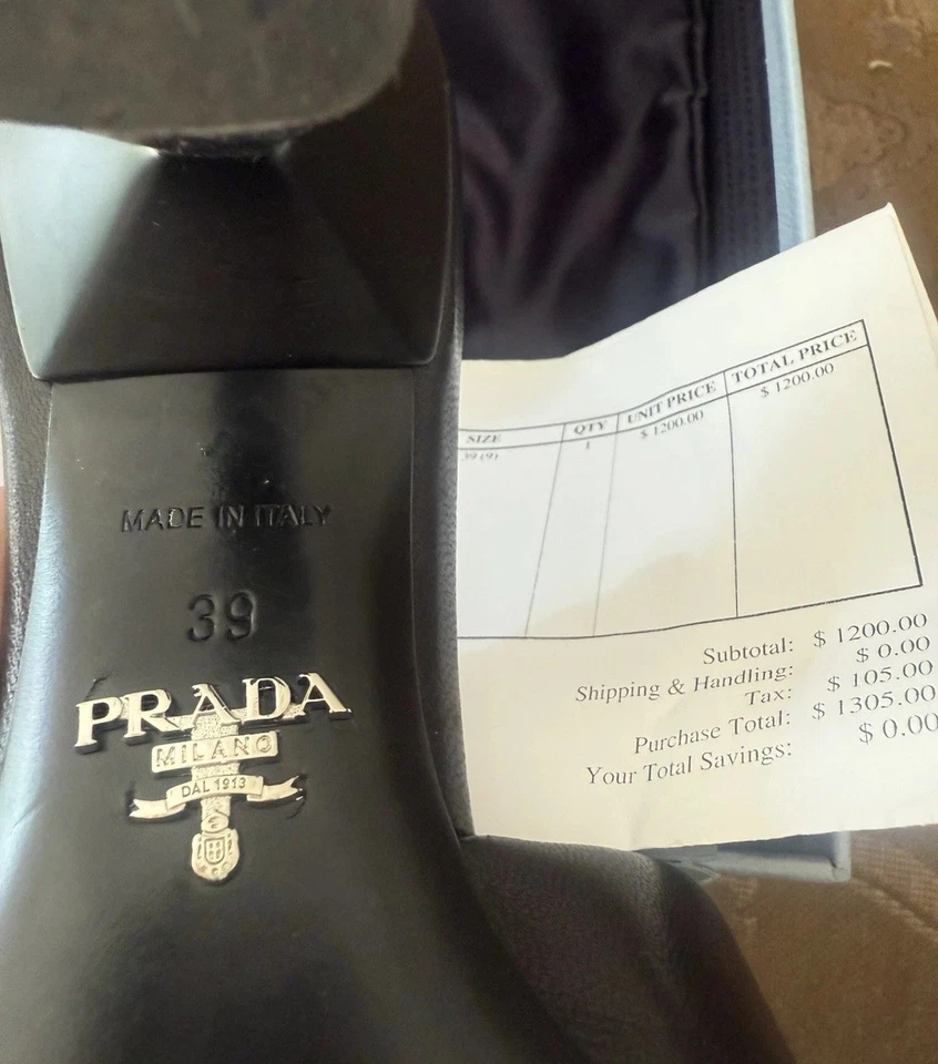 $1200 Prada Soft Napa, mula de cuero Foto 3 de 4