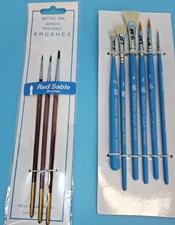 Princeton Select Artiste Brushes set of 6 & Atlas Red Sable brush set of 3