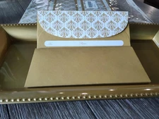 100 Pack Gold Money Envelopes for Cash Gifts 7X3 Inch Fancy Decorative Design