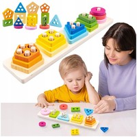 Holzpuzzle Montessori Sortierer Lernspielzeug Formen Und Farben
