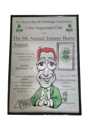 Celtic FC Tommy Burns Supper Signed Print McNeill McStay Nicholas Collins Roper