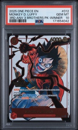 Monkey.D.Luffy (3rd Anniversary Winner) graded PSA 10 for sale on eBay