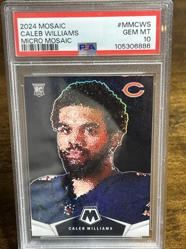 2024 Panini Mosaic Caleb Williams Micro Mosaic Rookie Case Hit PSA 10 Bears