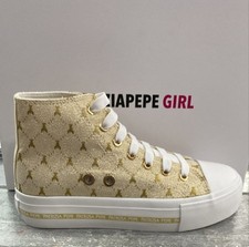 Patrizia Pepe Sneakers Alta Donna Size Eu38 Bianco/Oro PG3