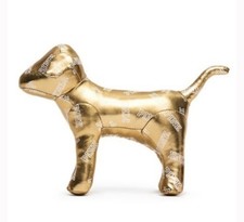 Victoria's Secret Gold VS Pink Dog w/ PINK written on pup, RARE NEW