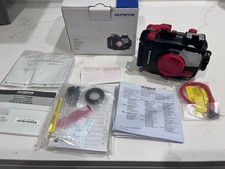OLYMPUS SYSTEM PT-059 Red Black Underwater Camera Housing for TG6 TG7 Cameras