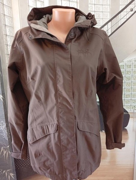 Women Jack Wolfskin Jacket Brown L #7SD