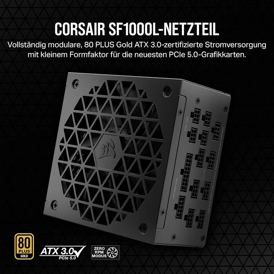 Corsair SF-L Series SF1000L Vollmodulares ATX Netzteil 1000 Watt 80 PLUS Gold - Bild 2 von 4