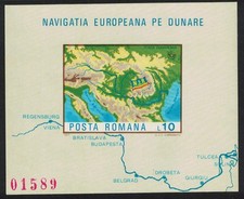 European Navigation on the Danube MS Imperf Romania 1977 MNH SG#MS4353