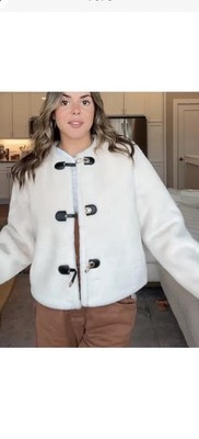 ZARA FW24 NEW WOMAN DOUBLE-FACED JACKET WITH TOGGLES ECRU XS-XXL