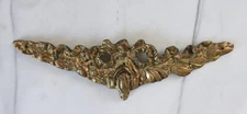 French Rococo Bronze Pediment Furniture Hardware Decoration 7.5"W