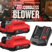 2PACK For CRAFTSMAN CMCB202 20V 2.0Ah Battery V20 20 Volt Lithium-ion or Charger