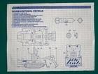 GI JOE Vintage BLUEPRINTS INSTRUCTIONS sheet BOMB DISPOSAL VEHICLE 1985