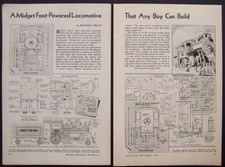 Backyard Railroad Train 1936 How-To build INFO  Track PLANS pedal powered
