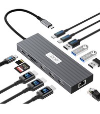 Acer Docking Station 3 Monitors w/ 3 HDMI, 13 in 1 USB C Hub for Laptop 4K 60Hz