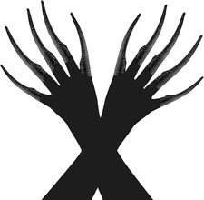 Halloween Claw Gloves for Vampire Cosplay, 10pcs Finger Claws Nail Rings with...