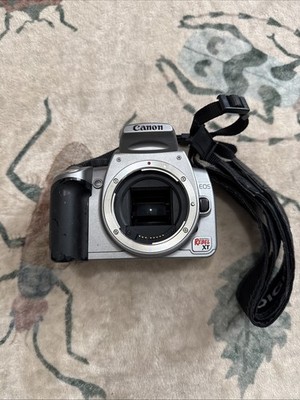 Canon Rebel XT DSLR Silver Camera Body With Charger