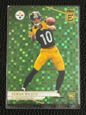 2024 Panini Donruss Elite - Green Disco #156 Roman Wilson RC   Steelers