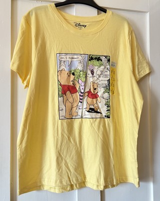BNWT Disney @ Primark Yellow Winnie The Pooh & Piglet T Shirt UK14/16 (L)