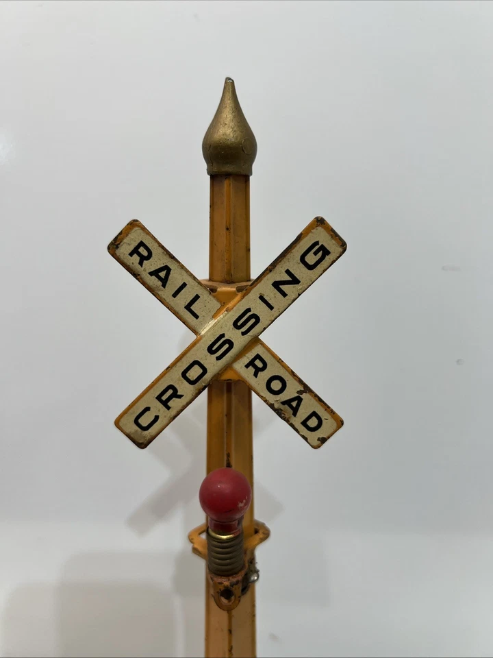 AMERICAN FLYER PREGUERRA O/ESTÁNDAR 2116 TIMBRE AUTOMÁTICO SEÑAL RR EN MUY BUEN ESTADO PROBADO Foto 2 de 4