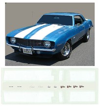 1969 Camaro Z/28 DECAL for T-jets in white or black AFX Tyco Lifelike Autoworld