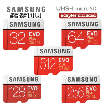 SAMSUNG EVO Plus Micro SD Karte 32GB 512G Class10 SDXC Speicherkarte Memory card