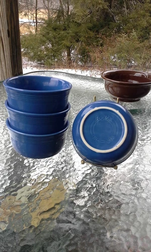 set 4 GUSTO BOWLS lapis blue HOMER LAUGHLIN FIESTA WARE 28 OZ. NEW