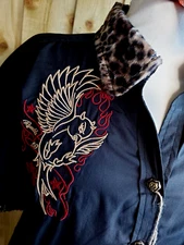 RUMBLE59 4XL 20 HEAVEN AND HELL ROCKABILLY DINER BOWLING SHIRT PIN UP HOT ROD 50