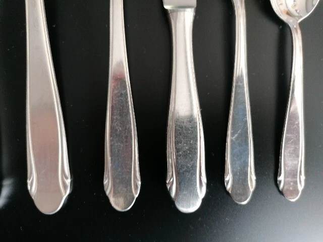 WMF Besteck 3300 Patent Friodur Zwilling Silberauflage 90er 7tlg. 1 Person Alt  - Bild 4 von 4