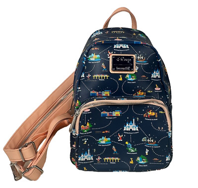 *NEW Loungefly Disneyland 65th Anniversary Map 2-in-1 Convertible Backpack