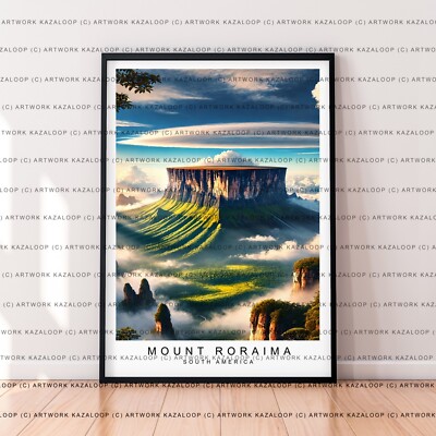 Mount Roraima Art Poster South America Mount Roraima Unframed Illustration