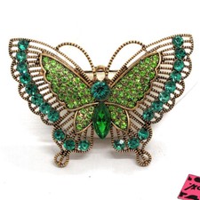 New Green Crystal Vintage Butterfly Crystal Fashion Women Charm Brooch Pin Gift