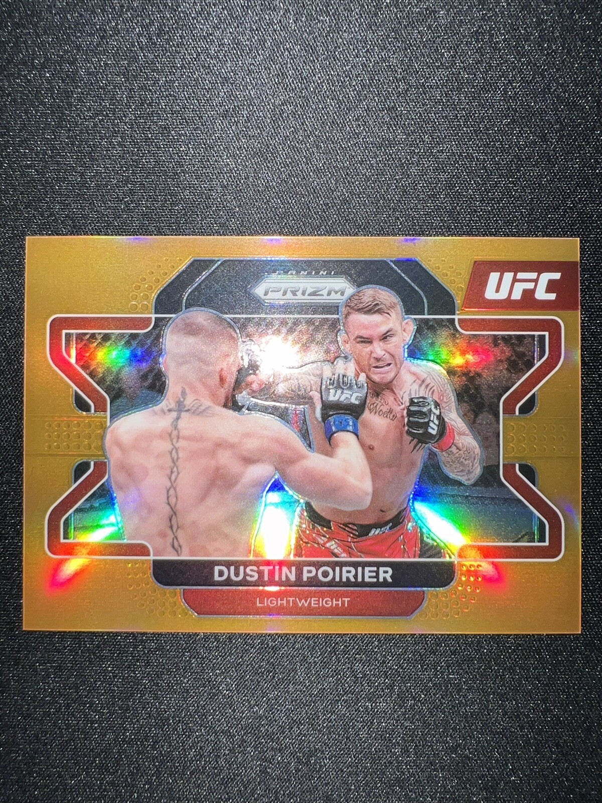 2022 Panini Prizm UFC Orange Prizm /99 Dustin Poirier #21