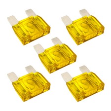 20 Amp Large Blade Style Audio MAXI Fuse for Car RV Boat Auto - 5-pack