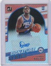 2021-22 DONRUSS SIGNATURE SERIES CHARLES BASSEY RC AUTO PHILADELPHIA 76ERS