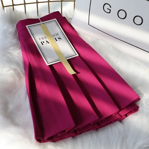 Black Pleated Skirts High Waist A-Line School Uniform Short Skirt Girls Dance - Bild 7 von 33