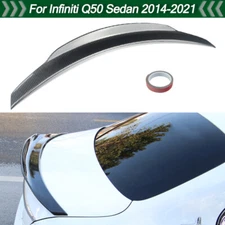 Duckbill PSM Style Trunk Spoiler Wing For Infiniti Q50 2014-2023 Carbon Look ABS