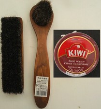 KIWI BROWN SHOE POLISH CREAM, SHINE BRUSH  DAUBER KIT , SELECT: Items