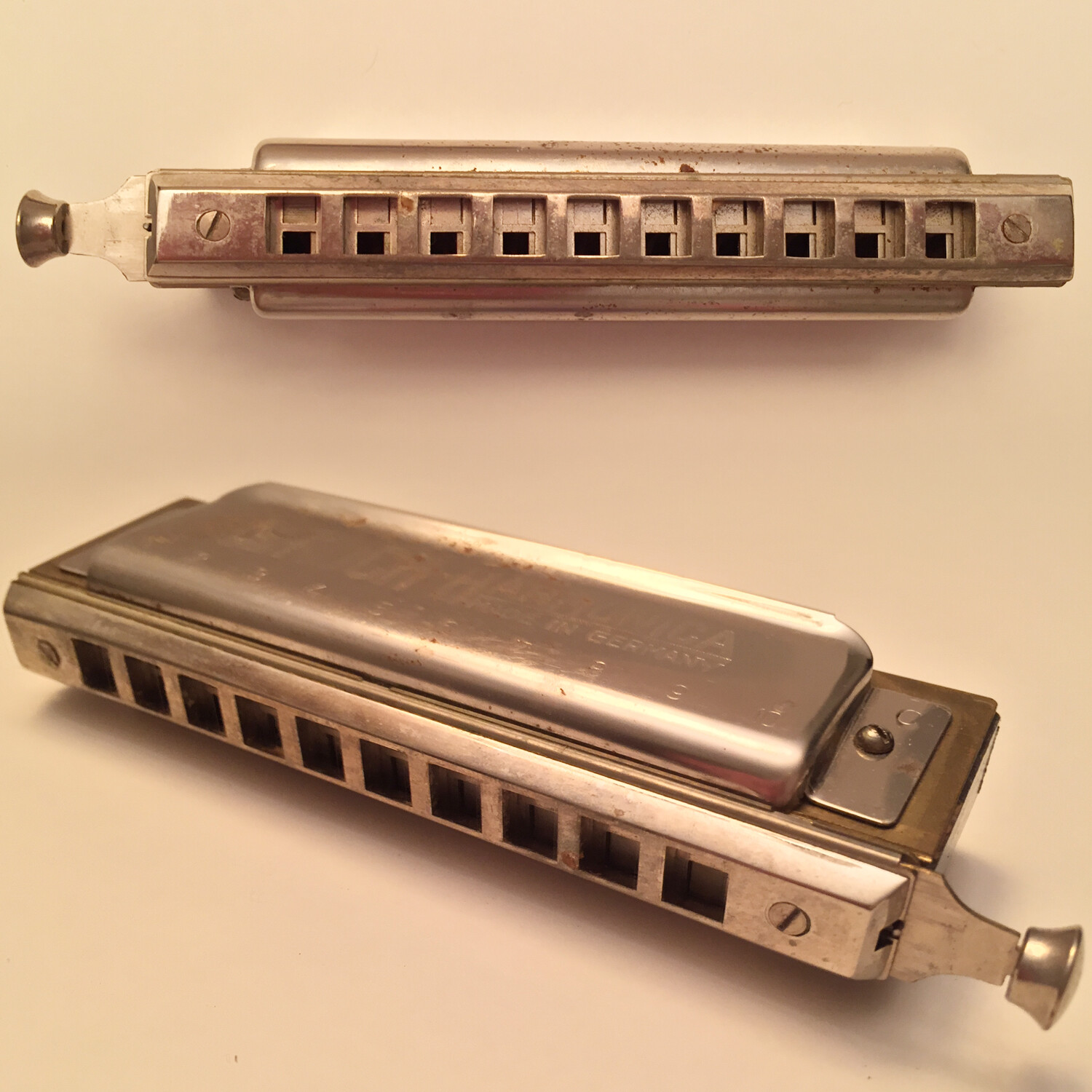 Vintage Harmonicas Chromatic Koch Slide Germany and Silvertone
