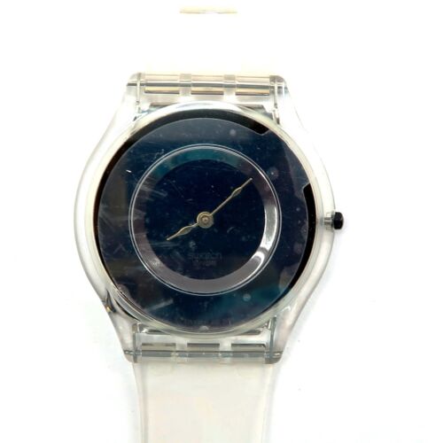 NEW Swatch Skin Watch PLUME SAVANTE SFK114P NOS 2000 Boxed Set from Paris France - Picture 2 of 13