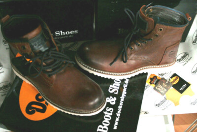 DOCKERS by gerli BOOTS 42 CRAZY HORSE  Neu  sattel natur echtes Büffel- Leder 