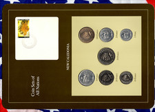Coin Sets of All Nations New Caledonia 1990-1991 UNC 5,10,20,50,100 Francs 1991