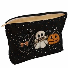 cute halloween makeup bag for women, small mini zipper makeup pouch, little k...