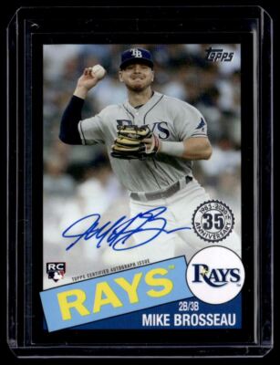 2020 Topps Update 1985 Baseball Autographs Black Mike Brosseau RC Auto 058/199
