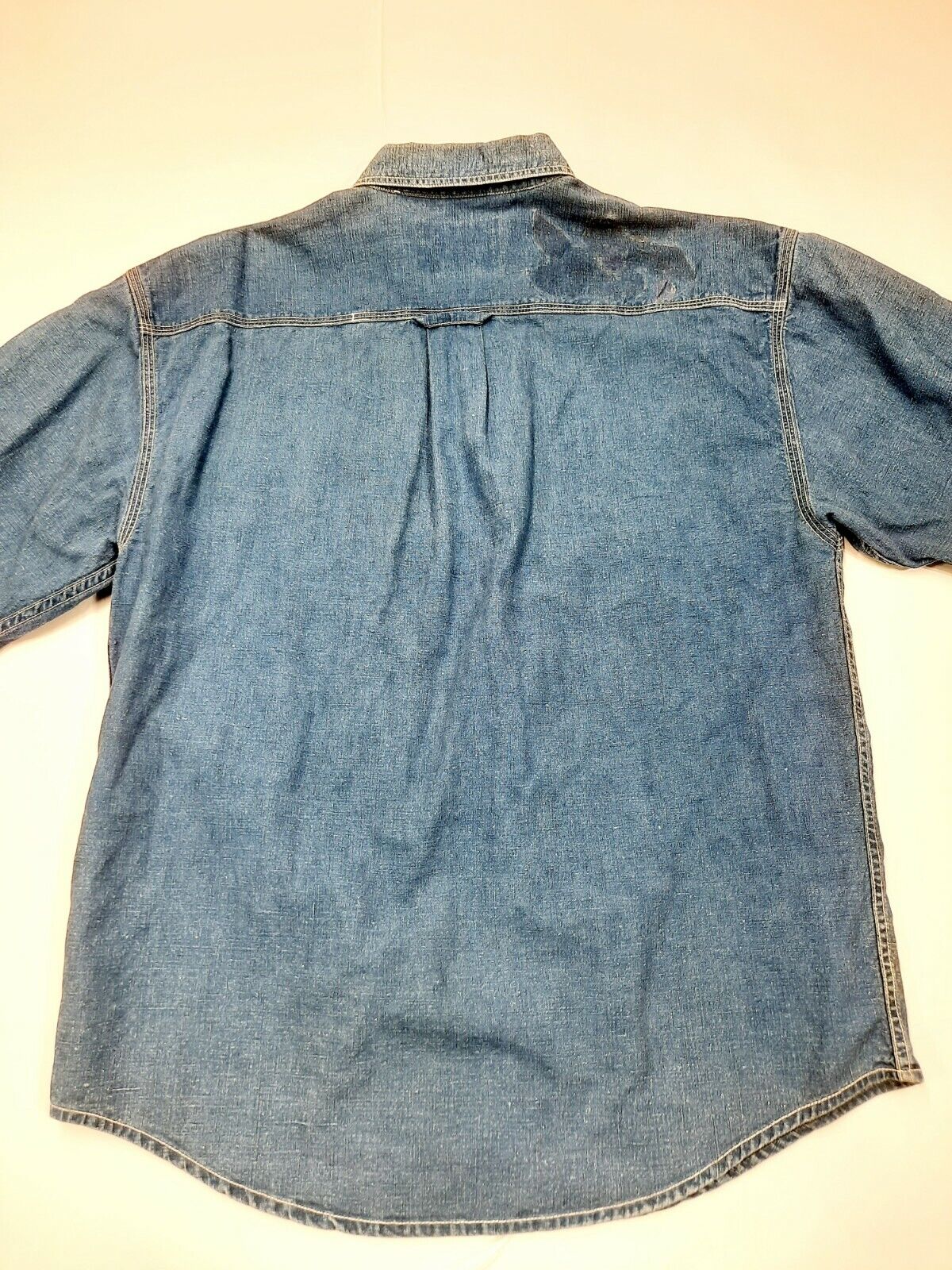 Vintage Levis Denim Button Up Shirt Long Sleeve Made In Hong Kong Womens M